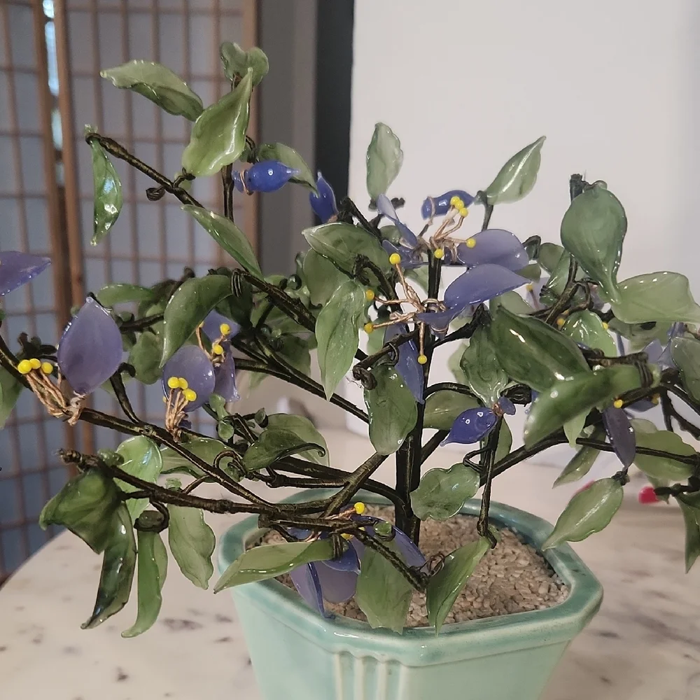 Antique | Jade Glass Bosai Tree